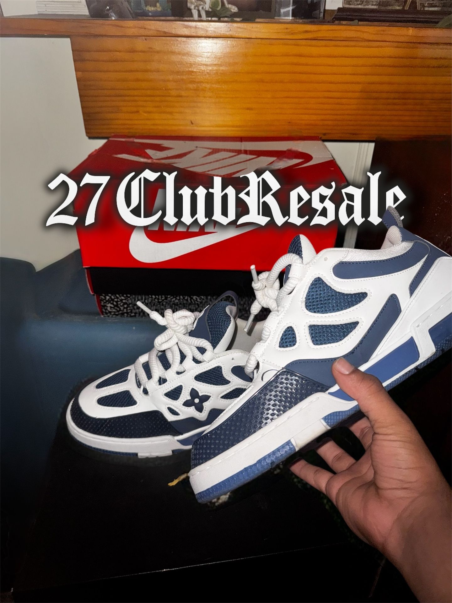 🔥 Louis Vuitton Skate Blue & White — Authentic - Size 9 🔥