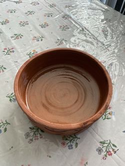 11” hand crafted Terracotta Clay Serving Bowl