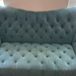 Green living room sofa
