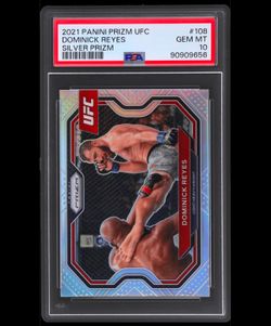 2021 Panini Prizm UFC Dominick Reyes Silver Prizm #108 PSA 10