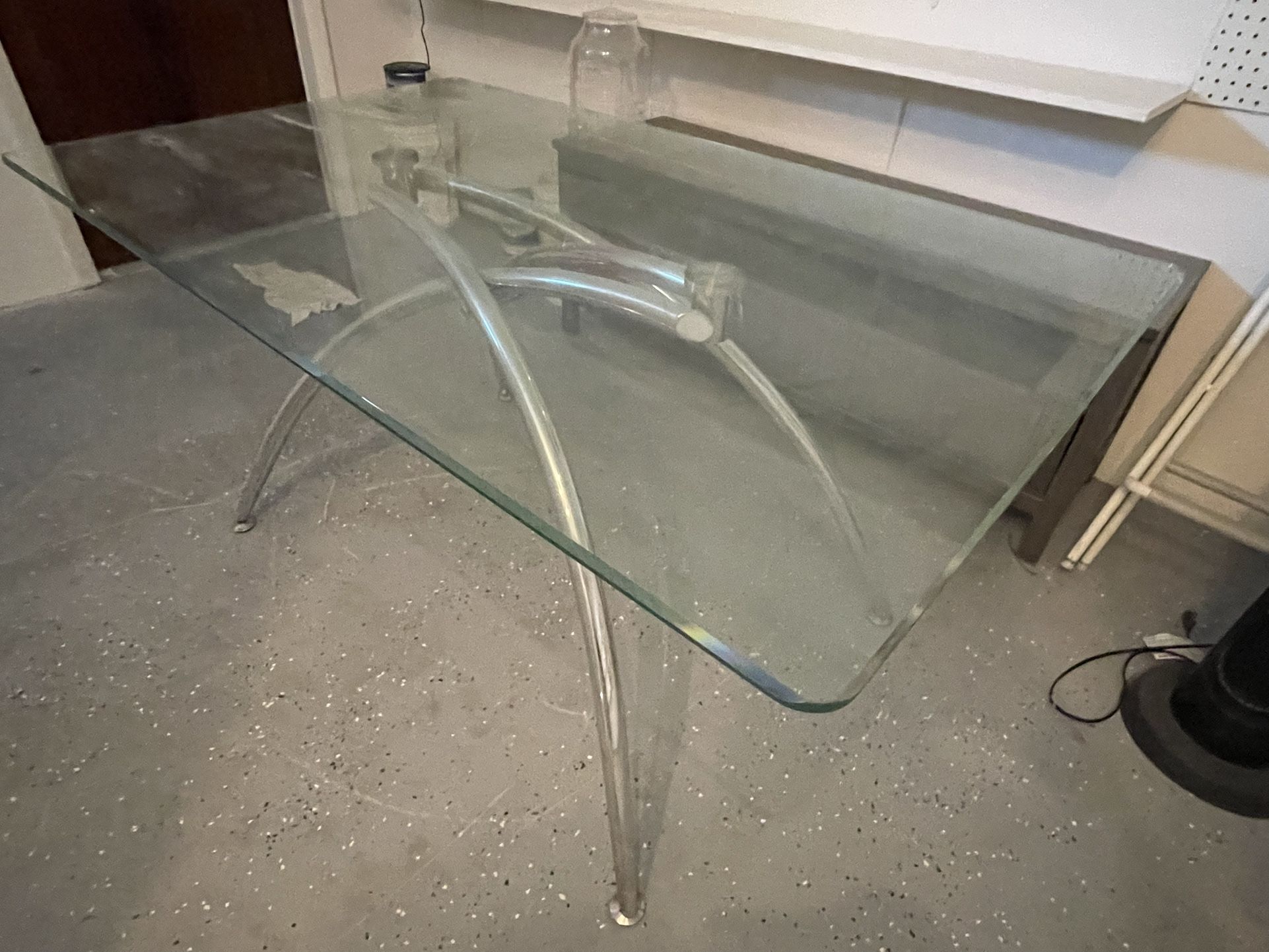 Glass Top Dining Table / Desk 