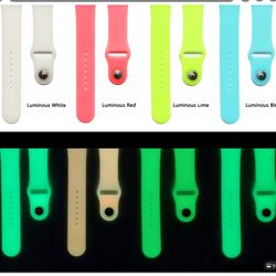  GLOW IN THE DARK Apple I watch bands All Sizes sets of 4