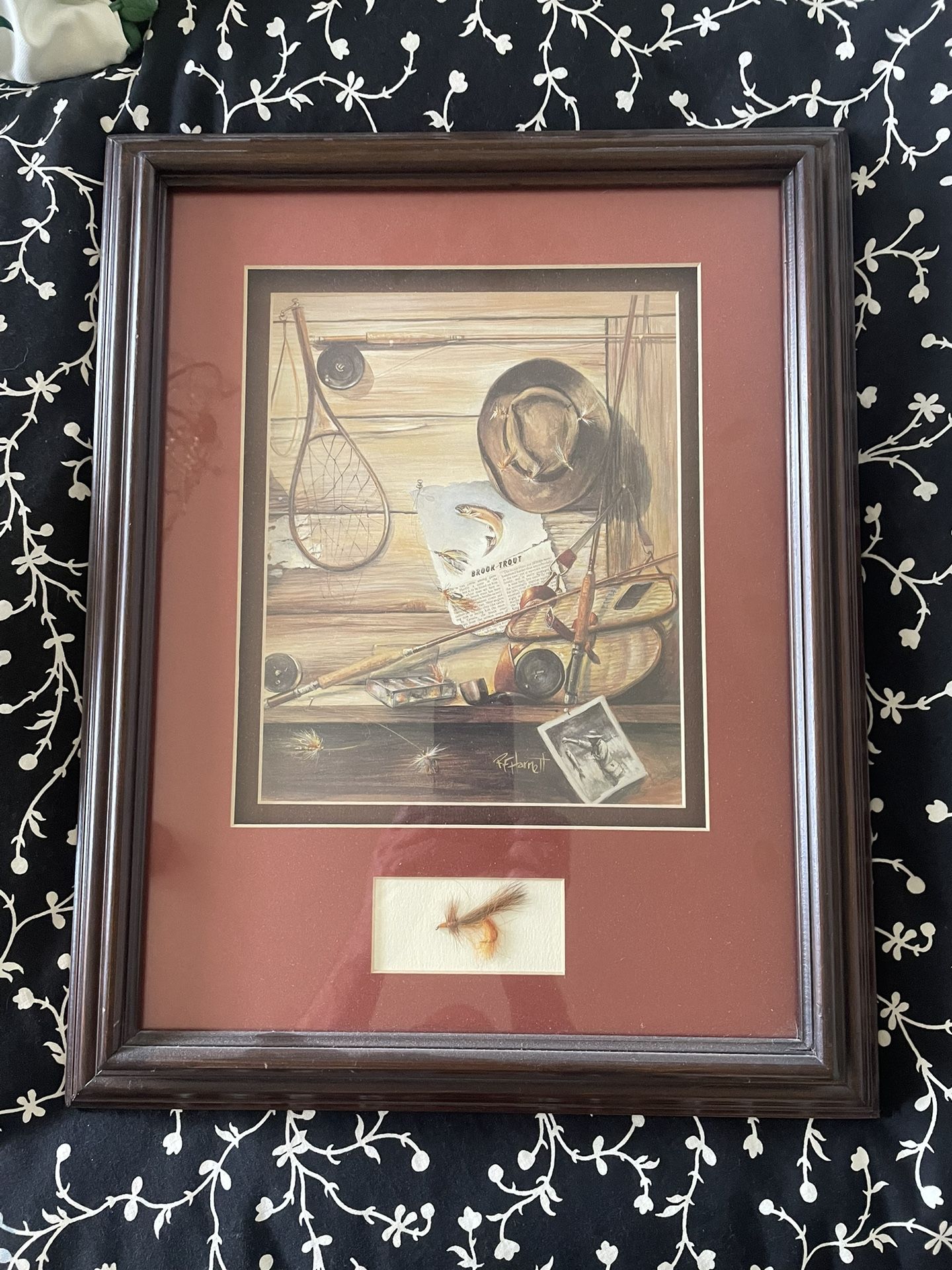 RF Garnett Framed Fishing Print