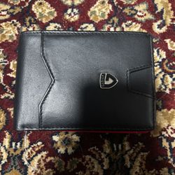 Red and Black Leather Wallet