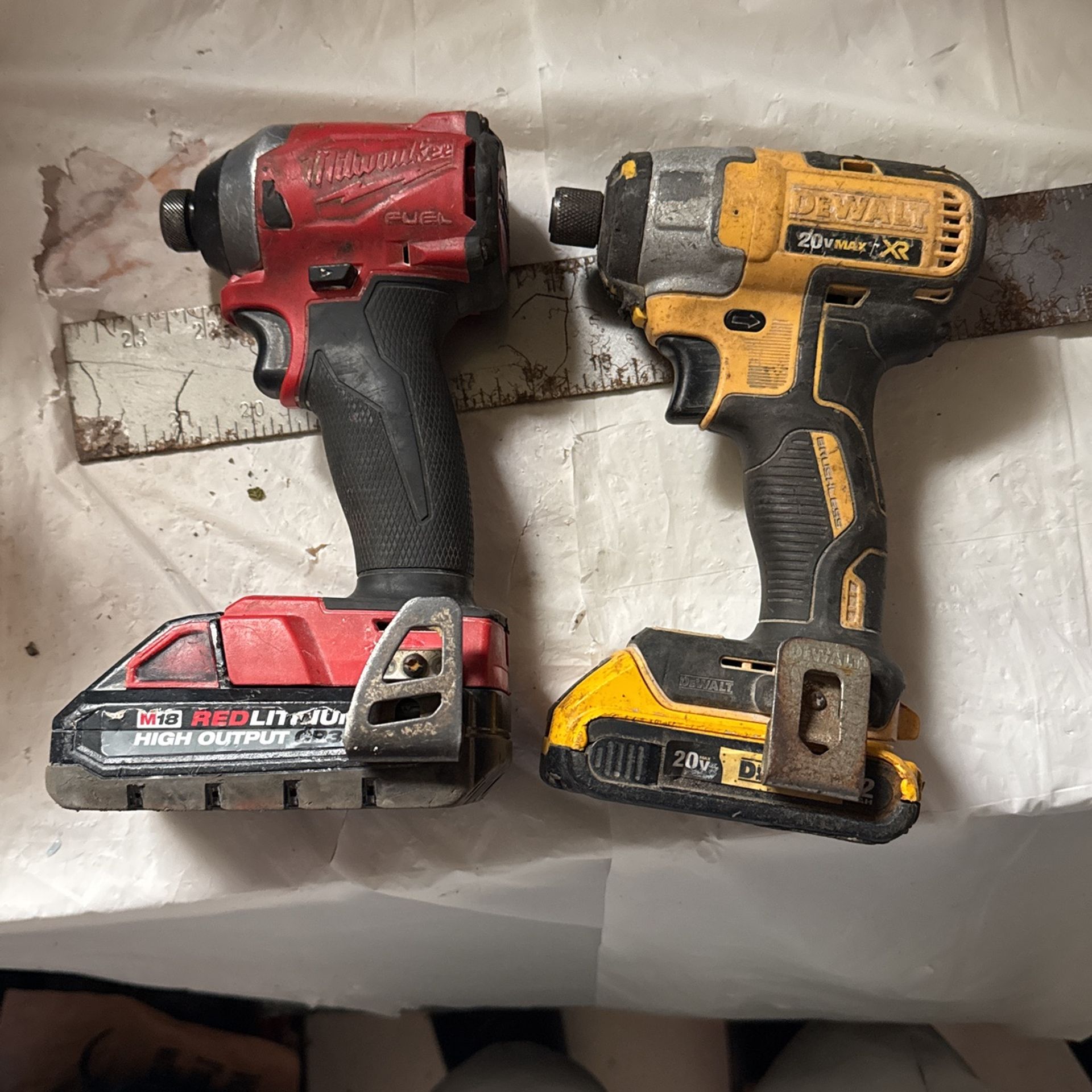 dewalt and milwaukee cordless impact drivers brushless motor and m18 and 20vdewalt battery