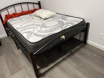 Bed with frame and mattress