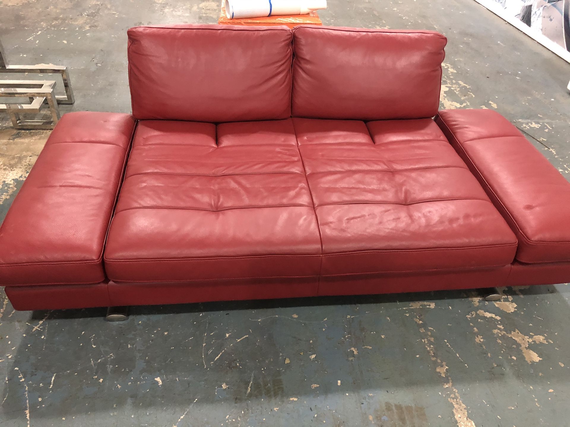Red sofa futon