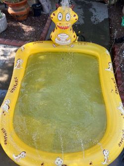 Inflatable Sprinkler Pool for Kids, Cute Dinosaur Kiddie Pool, 3-in-1 Backyard Splash Pad Swimming Outdoor Water Toys for Toddlers FEW AVAILABLE!!!!!