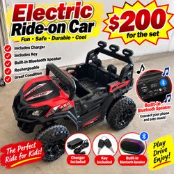 Kids Electric Ride-On UTV – $200