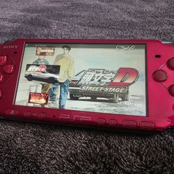 Playstation Psp 3000 Carnival Radiant Red Mod--ded Video Game Console 