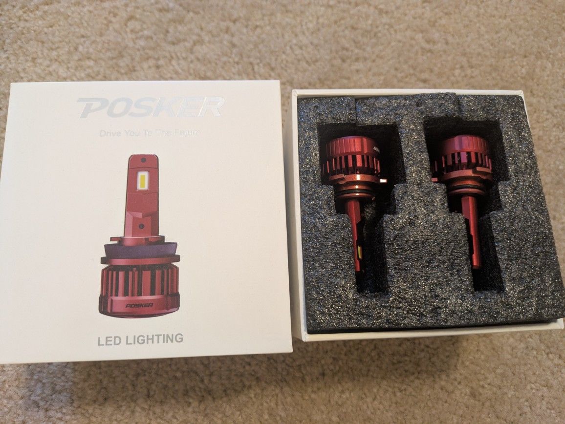 POSKER LED Headlight 9006, Brand New.