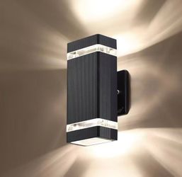 2 Packs LED Wall Light，Body in Aluminum Waterproof Outdoor Wall Lamps，3000k 5W with Certificate ETL