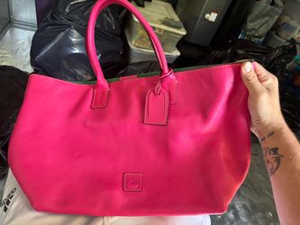 Dooney & Bourke Pink Leather Tote Bag