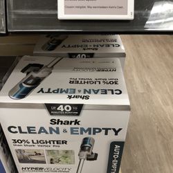 Shark clean an empty lightweight vacuum