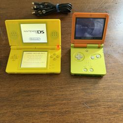 Limited Edition Pikachu Nintendo DS + GameBoy Advance SP Bundle (Pokémon Emerald & Mario Party Included)