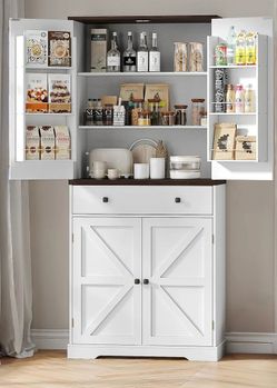 Kitchen pantry cabinet farm house