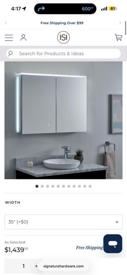 36” LED Lighted Medicine Cabinet Mirror – NEW