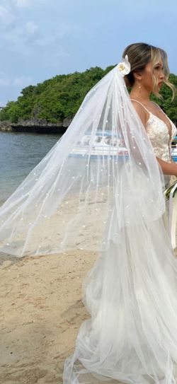 Pearl Mid Length Wedding Veil