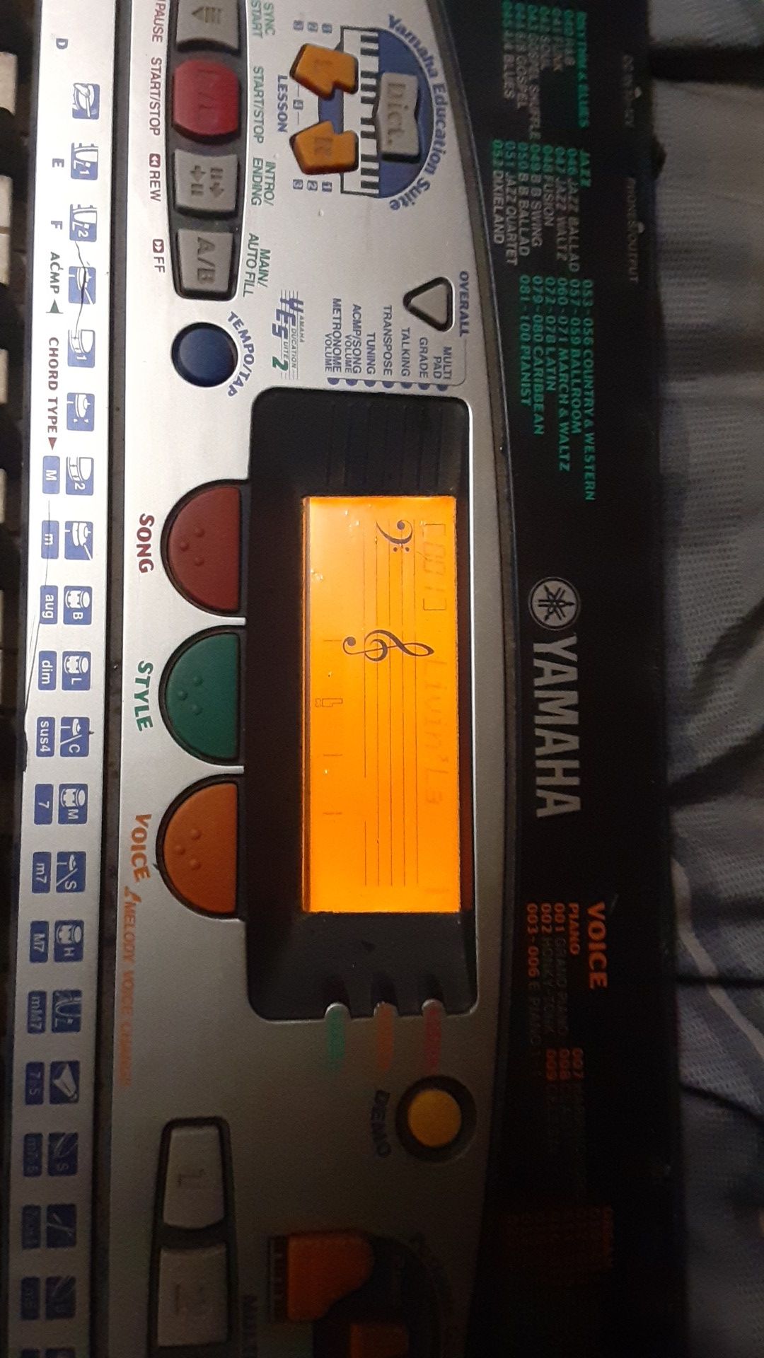 Yamaha bass boost psr 160 keyboard