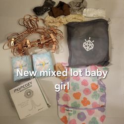 New Baby Girls Mixed Lot Hangers Waterproof Bib Stroller Fan Portable Potty Hair Bows Swim Diapers