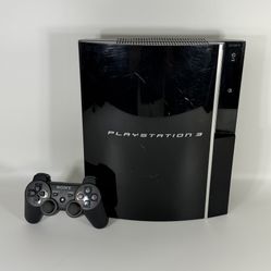 Sony PlayStation 3 PS3 Fat 40GB Black Gaming Console with Controller - Ver 4.70