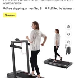 MaxKare Folding Treadmill 286LBS Capacity for Home, 3.0HP 9MPH Under Desk Walking Pad Treadmill with Bluetooth/Zwift App Compatible
