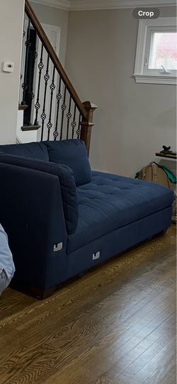 Free sectional couch and ottoman