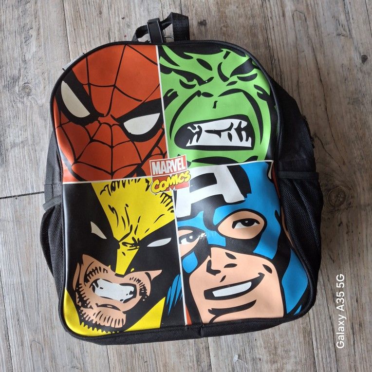 Marvel Comics Retro Character Backpack - Spider-Man, Captain America & More!