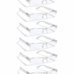 Half Rim Clear Reading Glasses +2.00