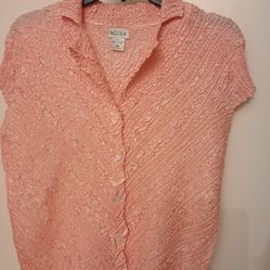 Nicola peachy-pink women's top