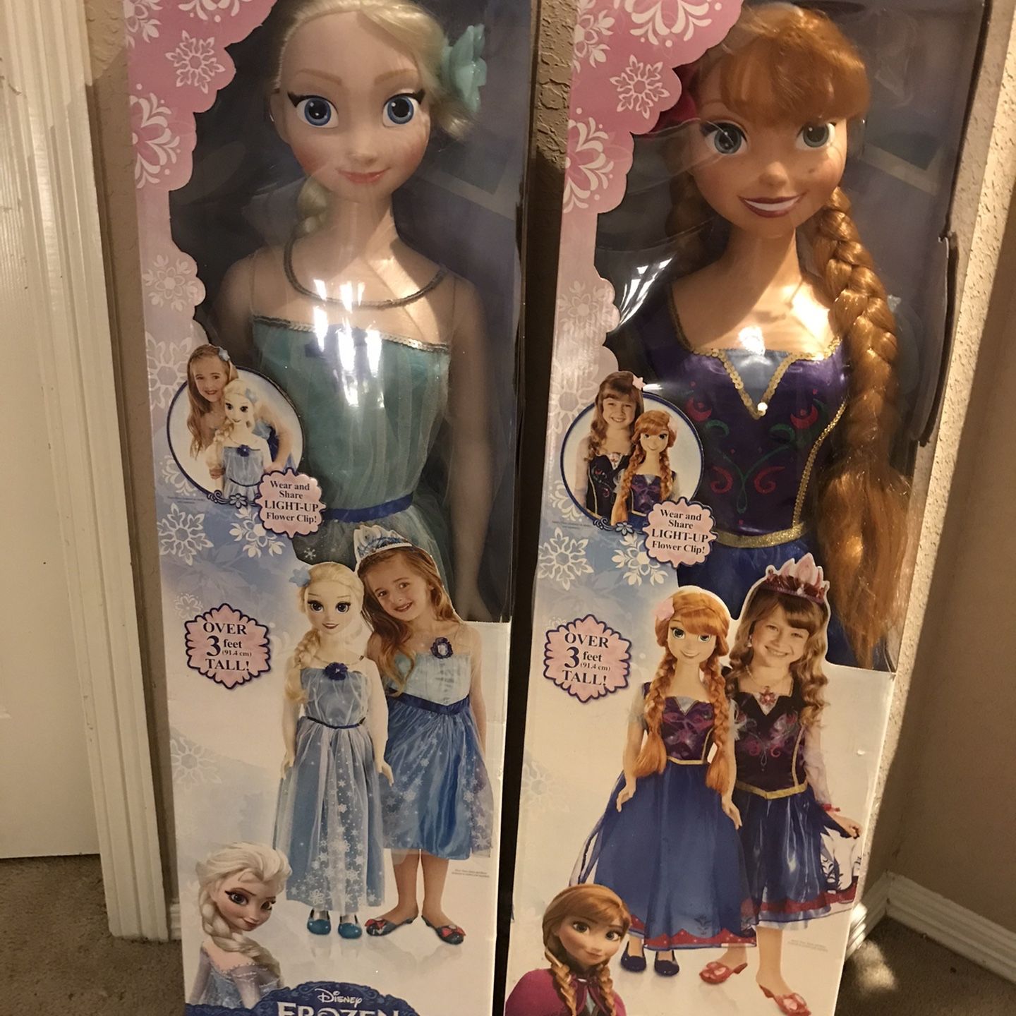 Disney Frozen BOTH Dolls - Elsa & Anna , Life-Size, 38 inches tall !