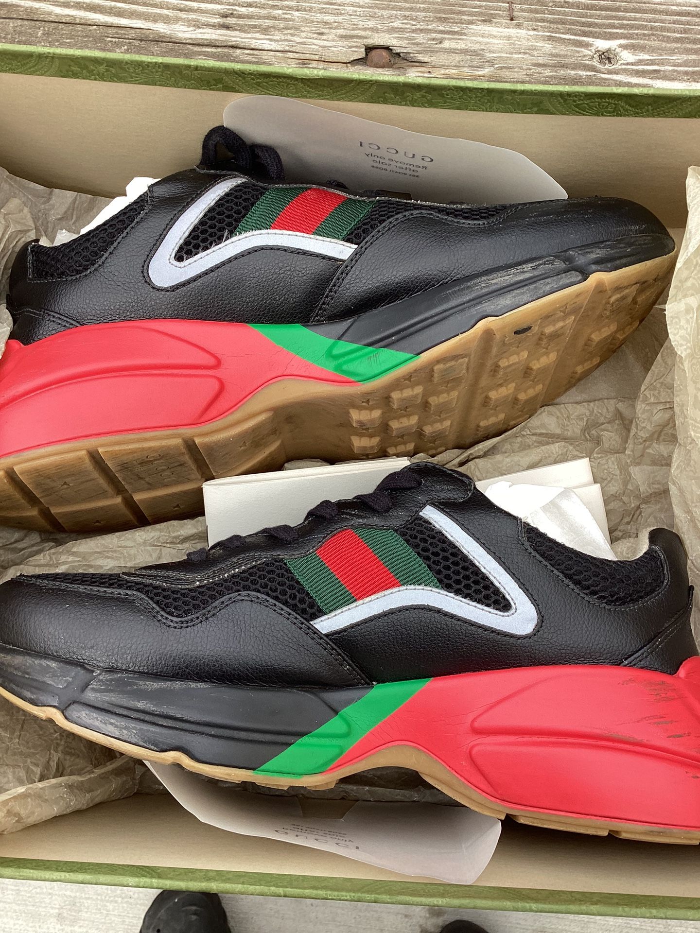Gucci Rhyton Reflective Sneakers