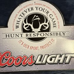 Coors Light Hunting Beer Sign