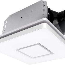 Akicon Bathroom Exhaust Fan with Light, 90 CFM, 1.5 Sones Bath Fan Light Combo, 15W Dimmable 3CCT LED Light with 5W Night Light Ventilation fan for Ho