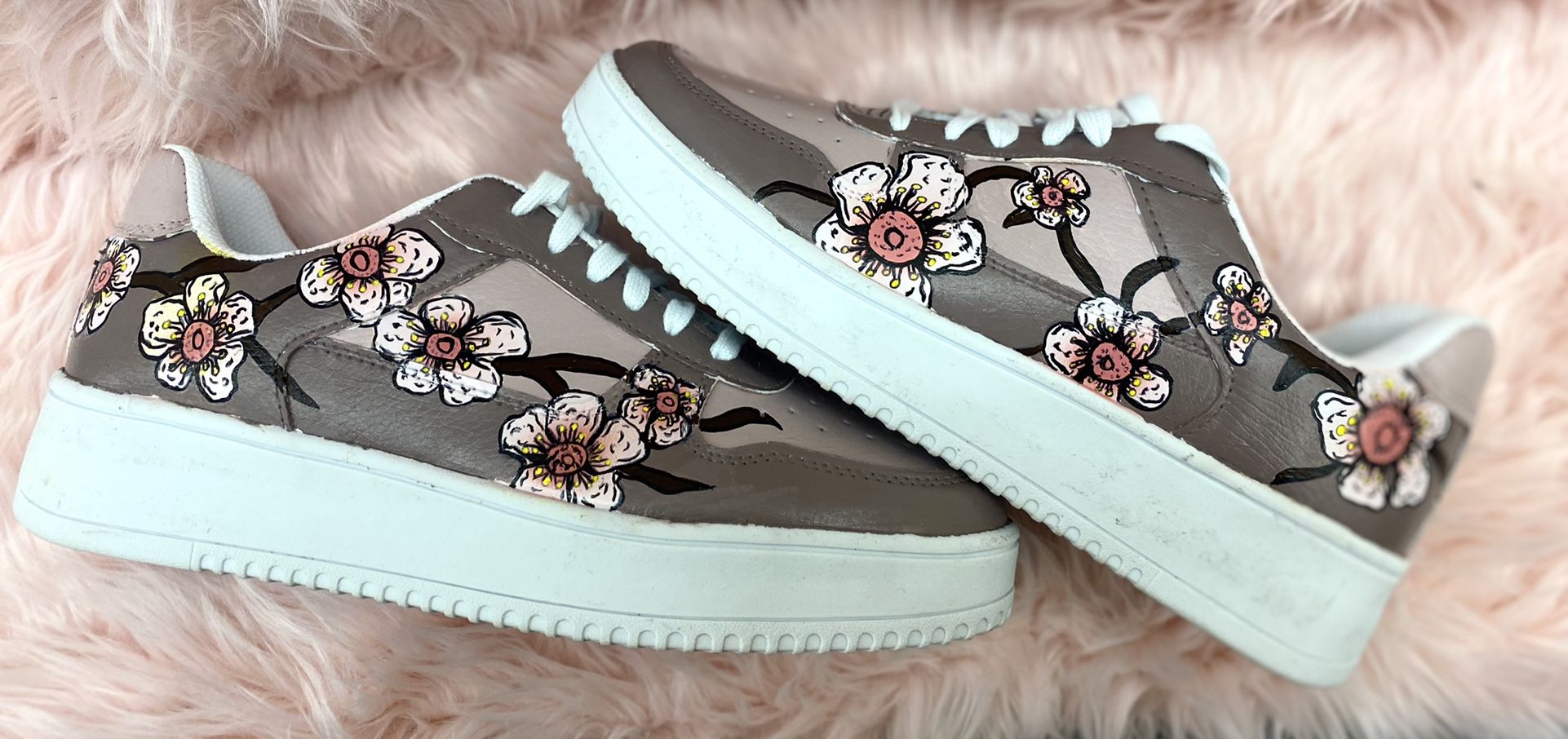 Custom Cherry Blossom Sneakers