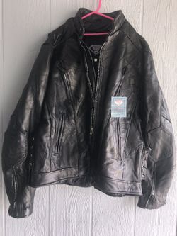 Genuine Leather motorcycle riding jacket size Large