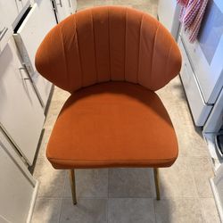 Burnt Orange decorative Living Room Chair 