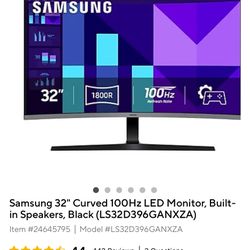 Brand New In Box Samsung 32” Monitor