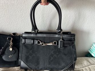 Coach Signature Canvas Satchel Handbag