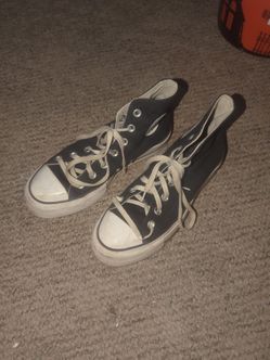 Black platform converse size 7 womans