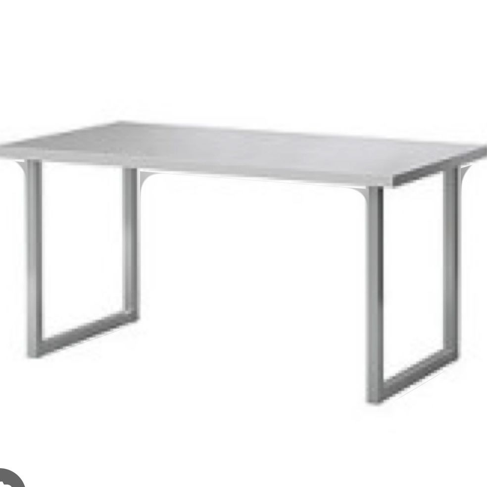 Stainless Steel Vintage IKEA Desk Table 