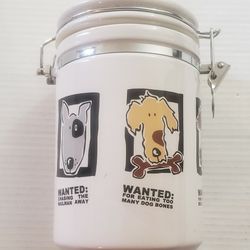Mug shot dog canister by signature housewares stoneware for your doIg treats new 