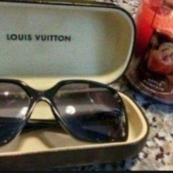 Women's Louis Vuitton, sunglasses with Lv Case and  Etched witb LV.