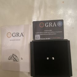 Moissanite Diamond Stud Earrings (GRA Certified)