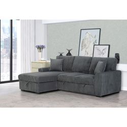 Pull Out Sofa Sectional w/Storage
