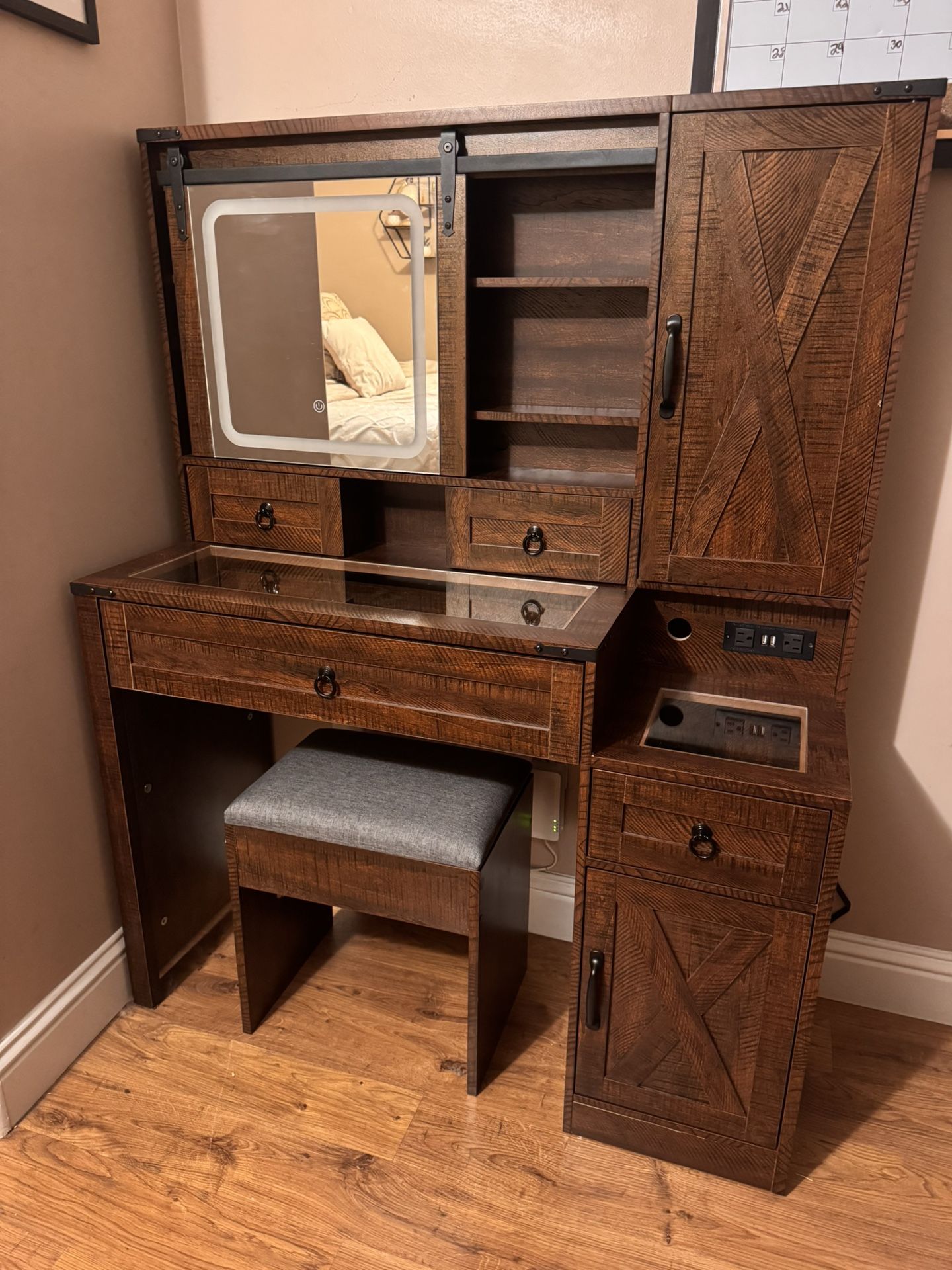Wooden vanity