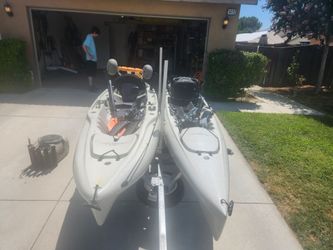 Two Hobie Kayaks and spectacular trailer...lots more!