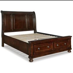 Ashley Queen Porter Sleigh Storage Bed Frame
