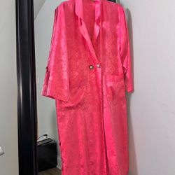 Victoria’s Secret Womens Robe Vintage Gold Label 1980 Pink S