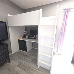 Twin Bed Over Desk 